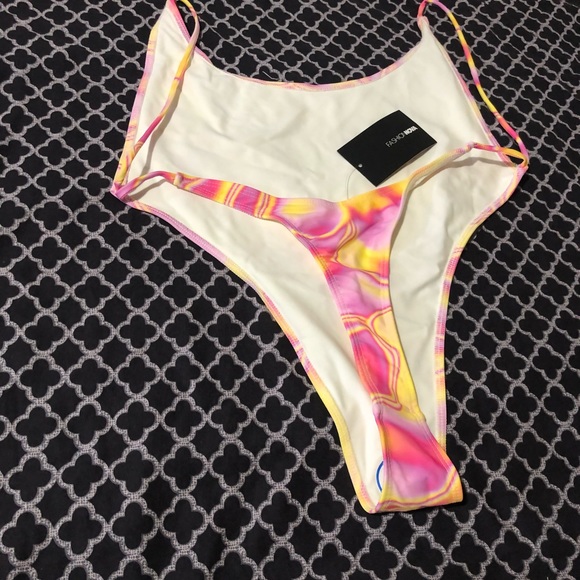 Fashion Nova LH047 Womens One Piece Swimsuit The One You Need High Cut Pink XL - Picture 6 of 8